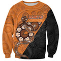 Custom Greater Western Sydney Giants Sweatshirt Aboriginal Snake Dot Art