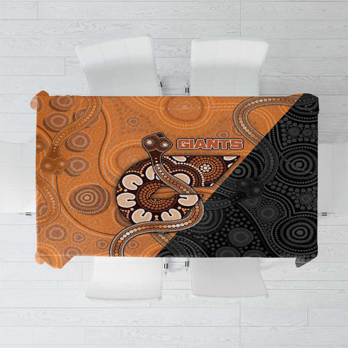 Greater Western Sydney Giants Tablecloth Aboriginal Snake Dot Art