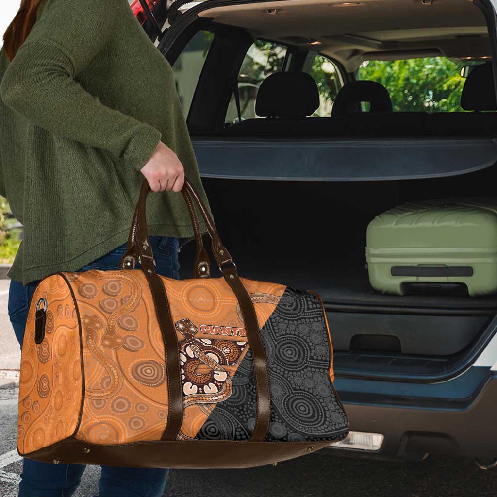 Greater Western Sydney Giants Travel Bag Aboriginal Snake Dot Art