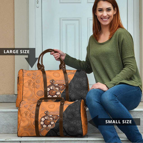Greater Western Sydney Giants Travel Bag Aboriginal Snake Dot Art