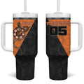 Custom Greater Western Sydney Giants Tumbler With Handle Aboriginal Snake Dot Art