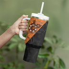 Custom Greater Western Sydney Giants Tumbler With Handle Aboriginal Snake Dot Art