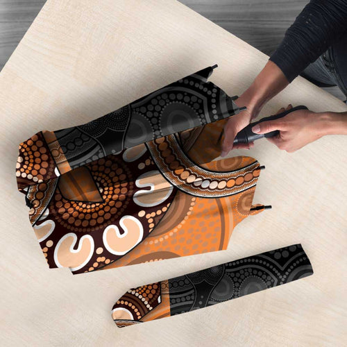 Greater Western Sydney Giants Umbrella Aboriginal Snake Dot Art