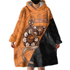 Custom Greater Western Sydney Giants Wearable Blanket Hoodie Aboriginal Snake Dot Art
