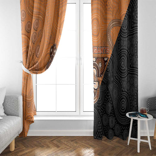 Greater Western Sydney Giants Window Curtain Aboriginal Snake Dot Art