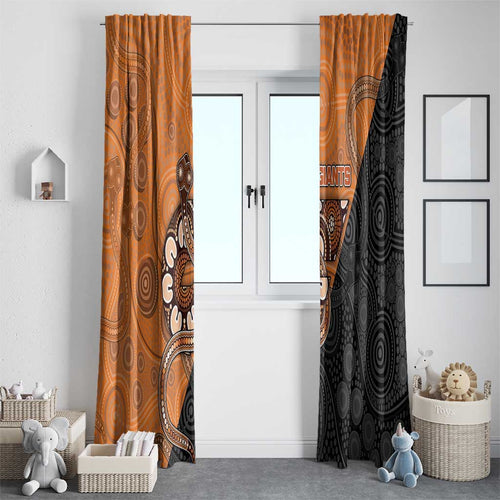 Greater Western Sydney Giants Window Curtain Aboriginal Snake Dot Art
