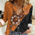 Custom Greater Western Sydney Giants Women Casual Shirt Aboriginal Snake Dot Art
