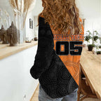 Custom Greater Western Sydney Giants Women Casual Shirt Aboriginal Snake Dot Art