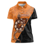Custom Greater Western Sydney Giants Women Polo Shirt Aboriginal Snake Dot Art