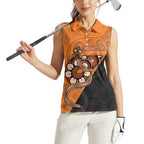 Custom Greater Western Sydney Giants Women Sleeveless Polo Shirt Aboriginal Snake Dot Art