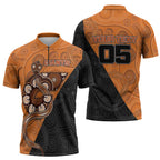 Custom Greater Western Sydney Giants Zipper Polo Shirt Aboriginal Snake Dot Art