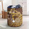 Hawks Football Laundry Basket Aboriginal Dot Art Pattern