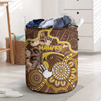 Hawks Football Laundry Basket Aboriginal Dot Art Pattern