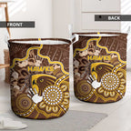 Hawks Football Laundry Basket Aboriginal Dot Art Pattern