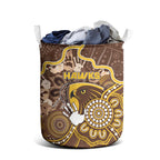 Hawks Football Laundry Basket Aboriginal Dot Art Pattern