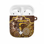 Hawks Football AirPods Case Aboriginal Dot Art Pattern