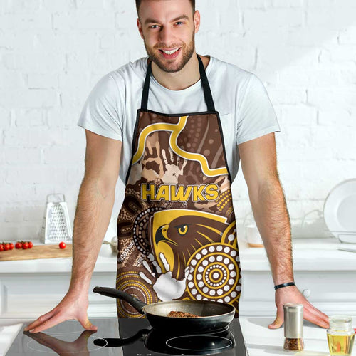 Hawks Football Apron Aboriginal Dot Art Pattern