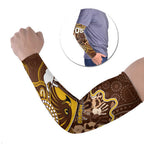 Custom Hawks Football Arm Sleeves Aboriginal Dot Art Pattern