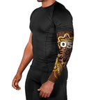 Custom Hawks Football Arm Sleeves Aboriginal Dot Art Pattern