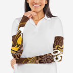 Custom Hawks Football Arm Sleeves Aboriginal Dot Art Pattern