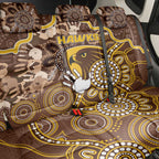 Hawks Football Back Car Seat Cover Aboriginal Dot Art Pattern