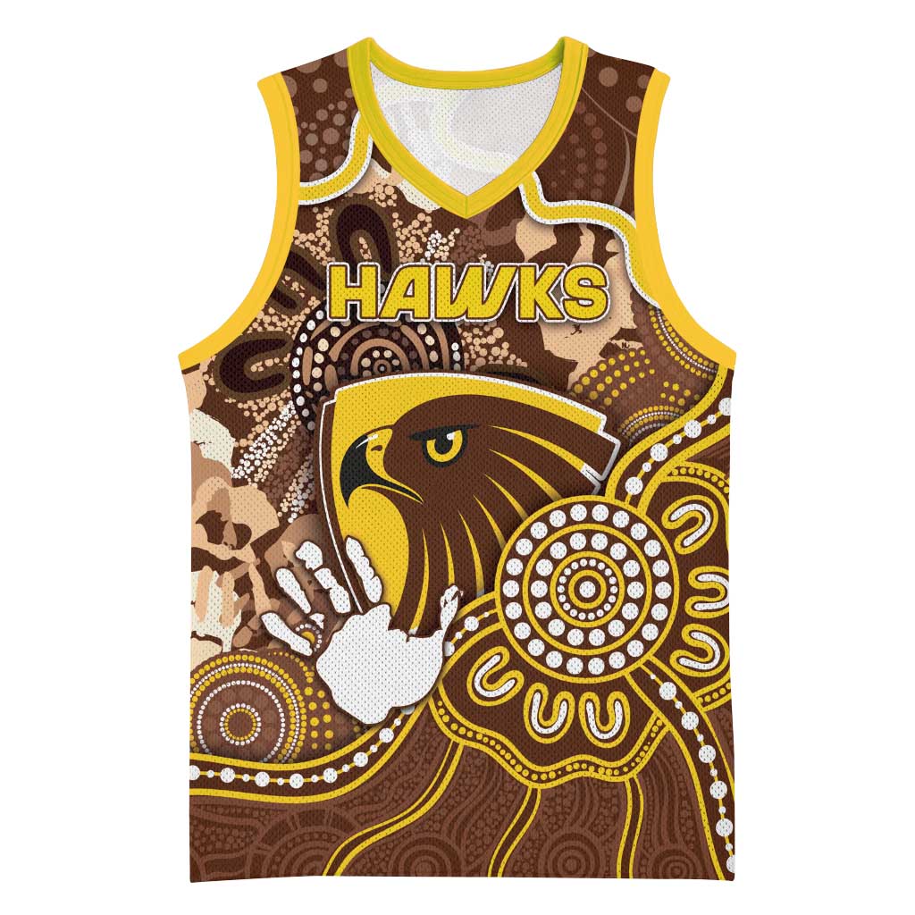 Custom Hawks Football Basketball Jersey Aboriginal Dot Art Pattern