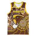 Custom Hawks Football Basketball Jersey Aboriginal Dot Art Pattern