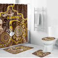 Hawks Football Bathroom Set Aboriginal Dot Art Pattern