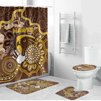 Hawks Football Bathroom Set Aboriginal Dot Art Pattern