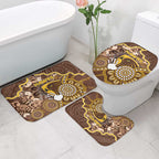 Hawks Football Bathroom Set Aboriginal Dot Art Pattern