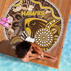 Hawks Football Beach Blanket Aboriginal Dot Art Pattern