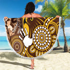 Hawks Football Beach Blanket Aboriginal Dot Art Pattern