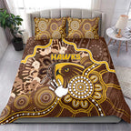 Hawks Football Bedding Set Aboriginal Dot Art Pattern