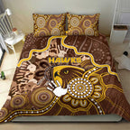 Hawks Football Bedding Set Aboriginal Dot Art Pattern