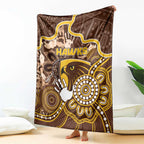 Hawks Football Blanket Aboriginal Dot Art Pattern