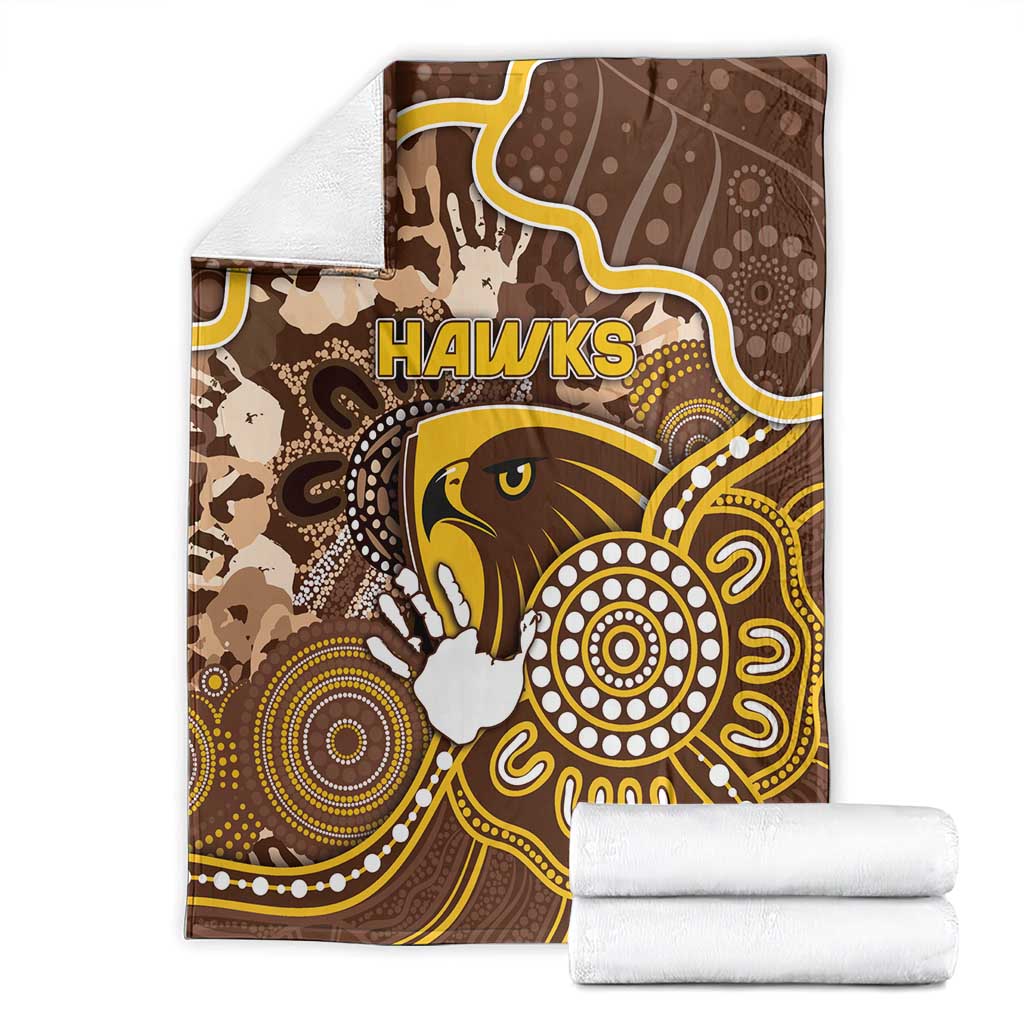 Hawks Football Blanket Aboriginal Dot Art Pattern