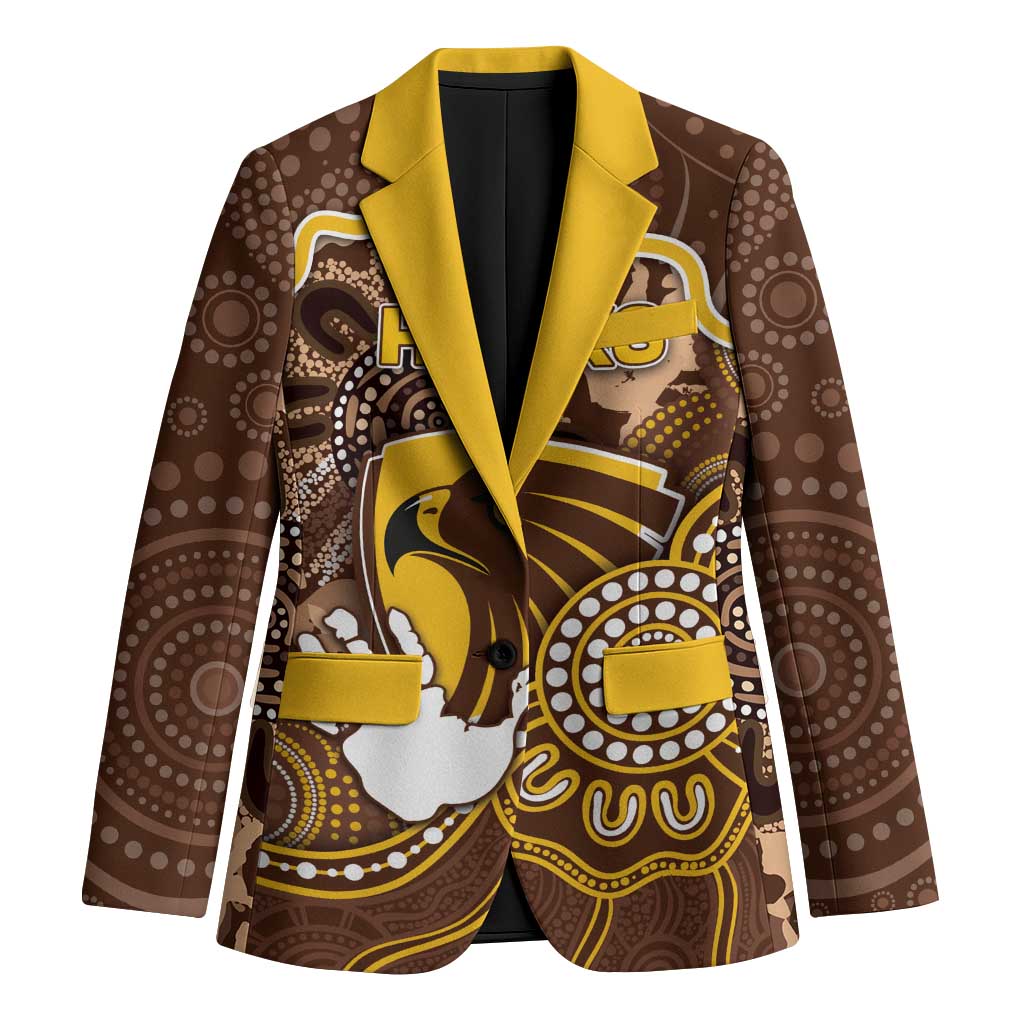 Custom Hawks Football Blazer Aboriginal Dot Art Pattern