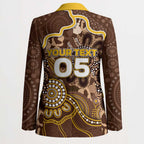 Custom Hawks Football Blazer Aboriginal Dot Art Pattern