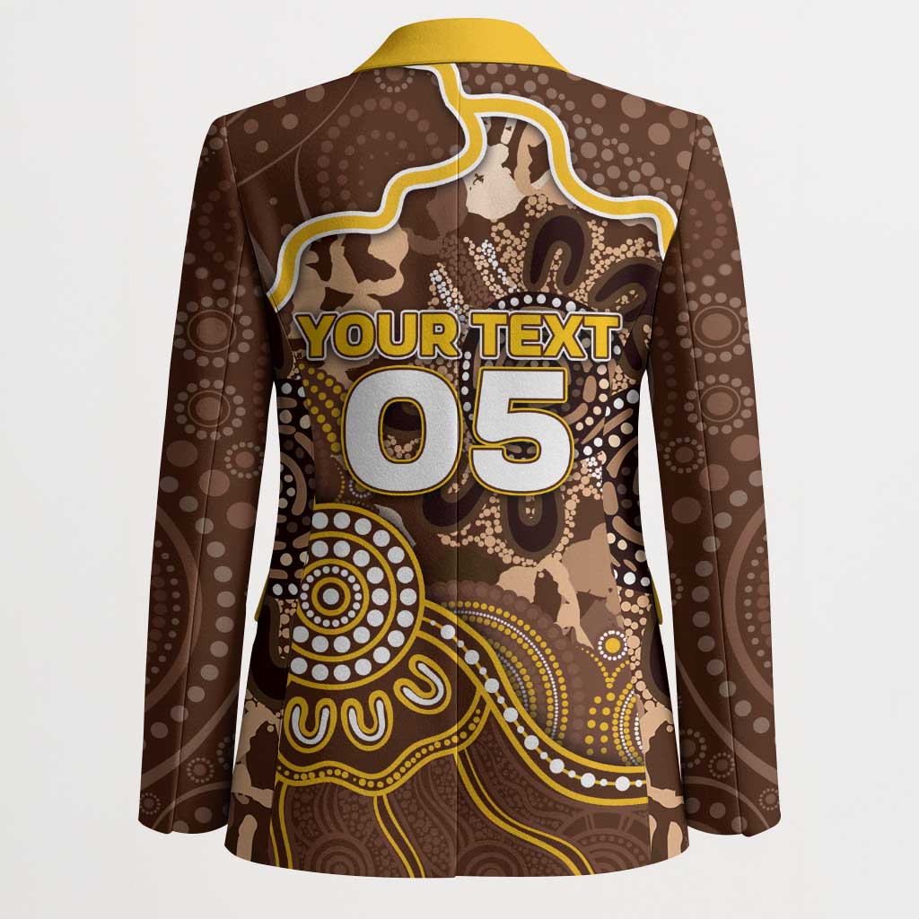 Custom Hawks Football Blazer Aboriginal Dot Art Pattern