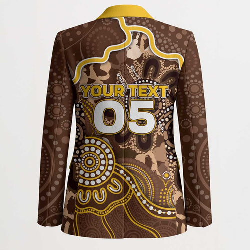 Custom Hawks Football Blazer Aboriginal Dot Art Pattern