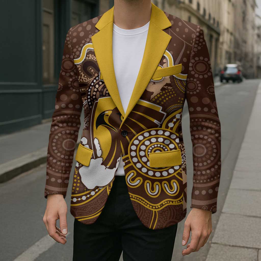 Custom Hawks Football Blazer Aboriginal Dot Art Pattern