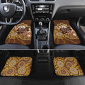 Custom Hawks Football Car Mats Aboriginal Dot Art Pattern