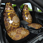 Hawks Football Car Seat Cover Aboriginal Dot Art Pattern