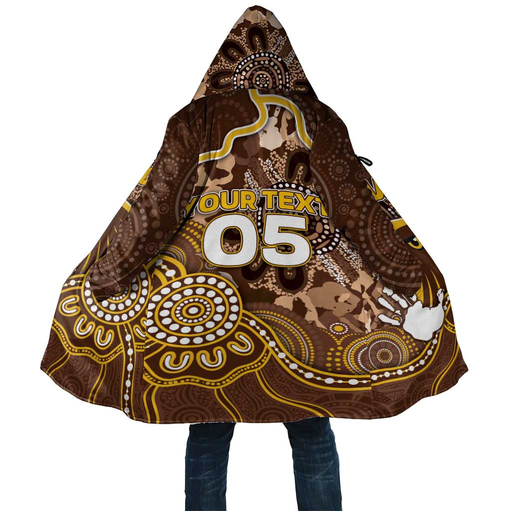 Custom Hawks Football Cloak Aboriginal Dot Art Pattern