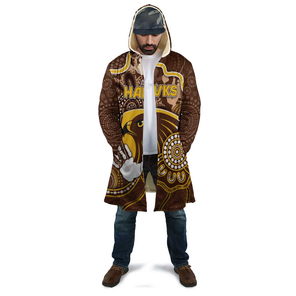 Custom Hawks Football Cloak Aboriginal Dot Art Pattern