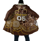 Custom Hawks Football Cloak Aboriginal Dot Art Pattern