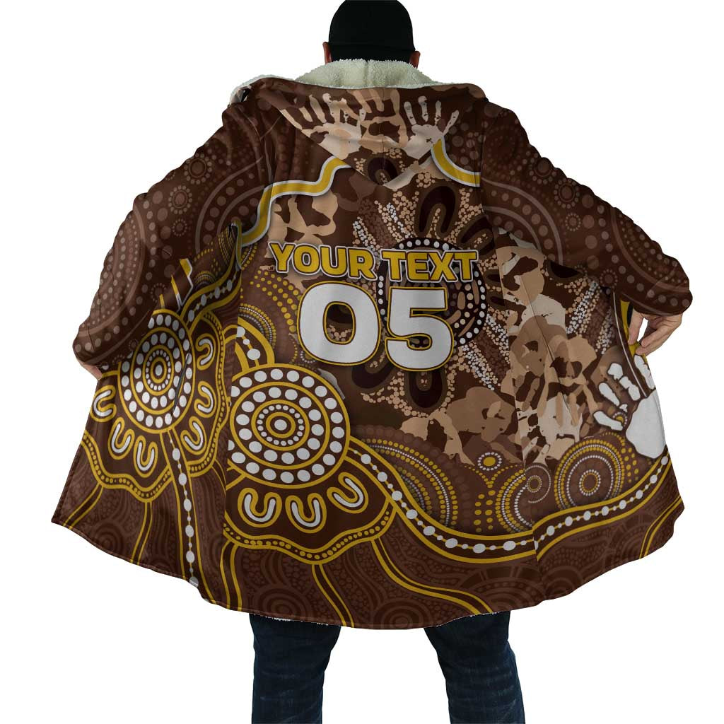 Custom Hawks Football Cloak Aboriginal Dot Art Pattern