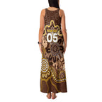 Custom Hawks Football Family Matching Tank Maxi Dress and Hawaiian Shirt Aboriginal Dot Art Pattern