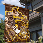 Hawks Football Garden Flag Aboriginal Dot Art Pattern