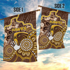 Hawks Football Garden Flag Aboriginal Dot Art Pattern